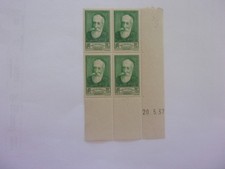 timbres  neufs **1937  n° 343  bloc de 4 coin daté