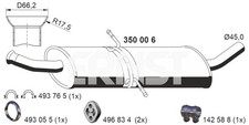 Mittelschalldämpfer ERNST 350006 für MERCEDES W169 KLASSE 150 169 031 331 160 Mittelschalldämpfer ERNST 350006 für MERCEDES W169 KLASSE 150 169 031 331 160