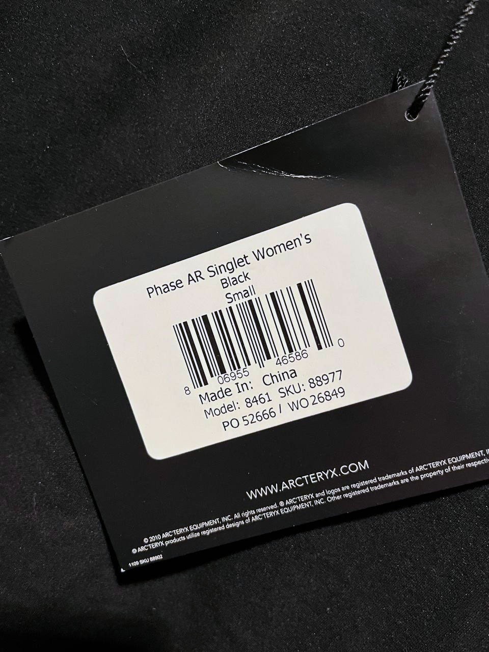 Arc'teryx Womens Phase AR Tank Small Black Workout Gym New thumbnail 5