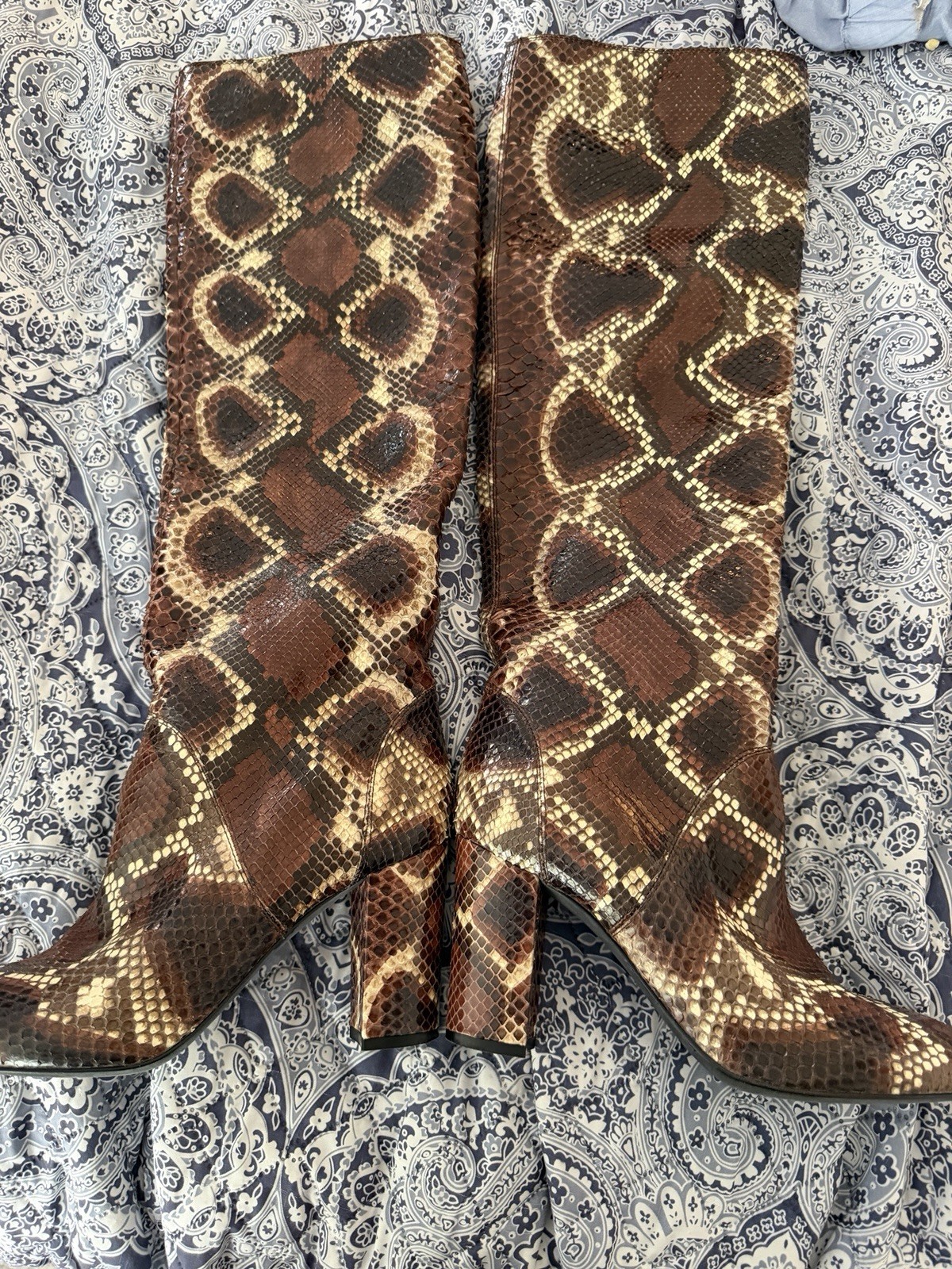 Lanvin Pull on Python Boots Size 40.5 - image 2