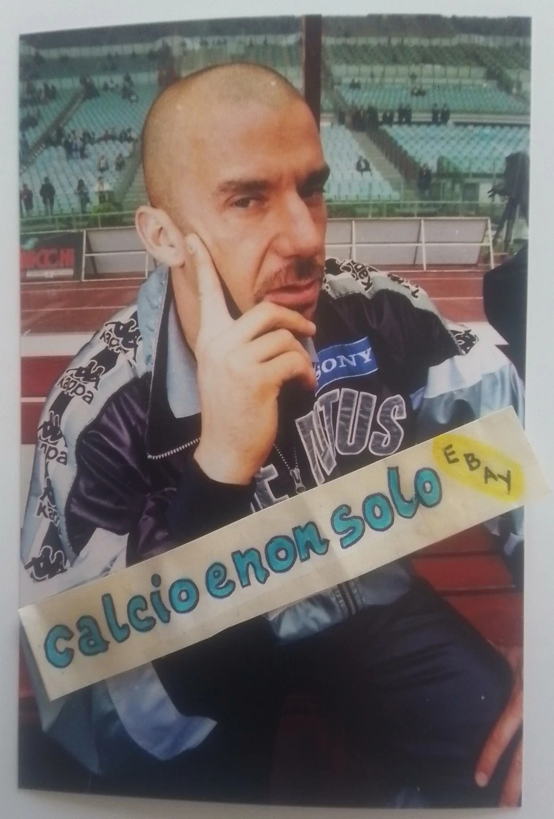 Photo Originale D’agence 1995 – Gianluca Vialli (Juventus-Lazio) – Format 25x20 Cm