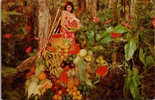 Postcard HI Hawaii's Fruits and Vegetables Rain Forest Posted 1969