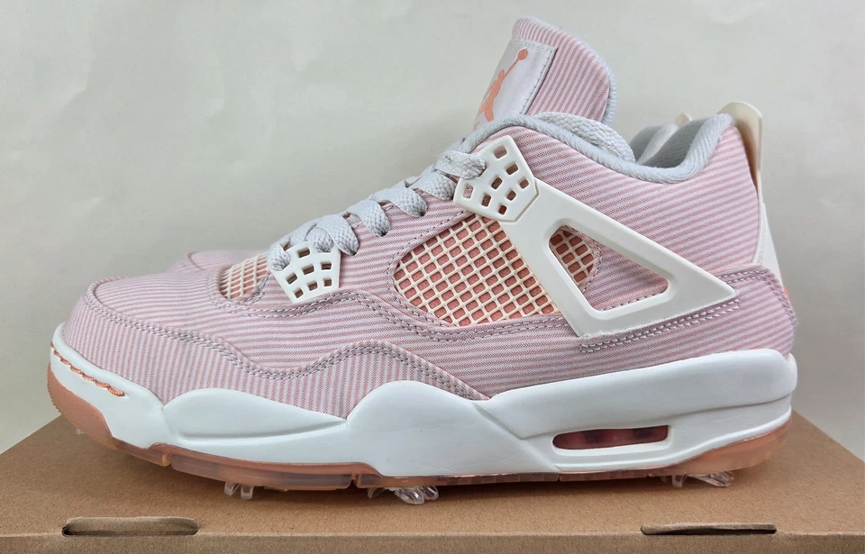 Tênis de golfe Air Jordan 4 golfe NRG Seersucker masculino tamanho 10.5 CZ2439-101 - Imagem 3 de 4