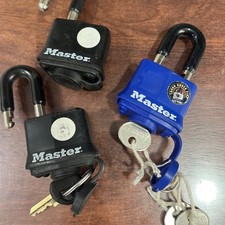 3 Master Padlocks-Tough Under Fire Tough Under Fire with Keys