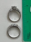 Size 5 1/2 or 6 vintage Sterling Silver cubic zircoinia banded set