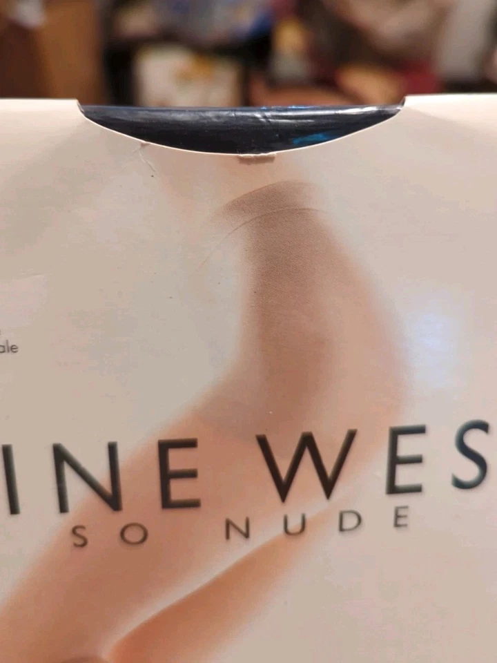 NUEVAS 9 West So Nude Pierna Negras Talla 1 Medias Pantimedias Foto 4 de 4