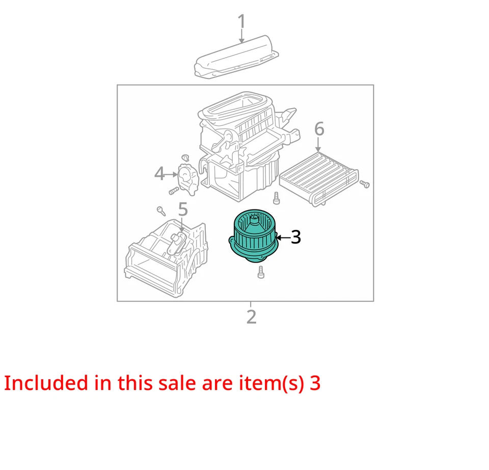 Mitsubishi Eclipse 2000 calentador motor soplador de aire acondicionado fabricante de equipos originales 95 k millas - LKQ413024464 Foto 4 de 4