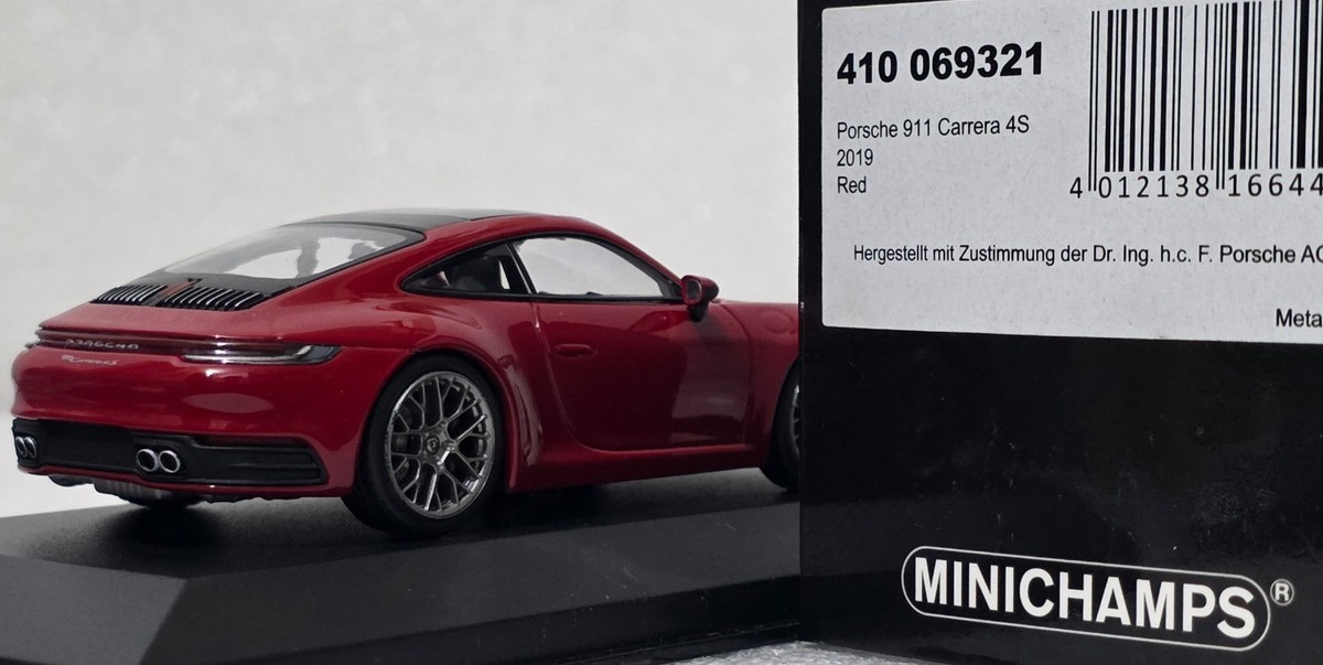 Porsche 911 (992) Carrera 4S 2019 Carmine Red 1:43 Minichamps