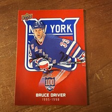 2025-26 UPPER DECK NY RANGERS CENTENNIAL RED  PARALLEL SSP BRUCE DRIVER #53