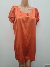 Atmosphere ladies orange tunic/ mini dress short sleeve size 10 one button front