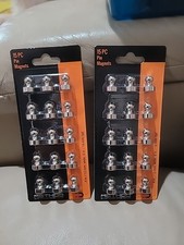 30 piece Push Pin Magnet Silver Fridge Hanger Super Strong By Method 12mm X 16mm