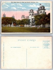 Tarjeta postal de Columbus Ohio State School sorda y muda