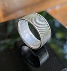 Vintage Sterling Silver Wrapped Wire Wide Band Ring Size 9 — photo 7