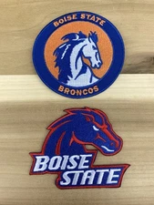Set Of 2 Boise State University Broncos College Embroidered Iron On Patch 3"