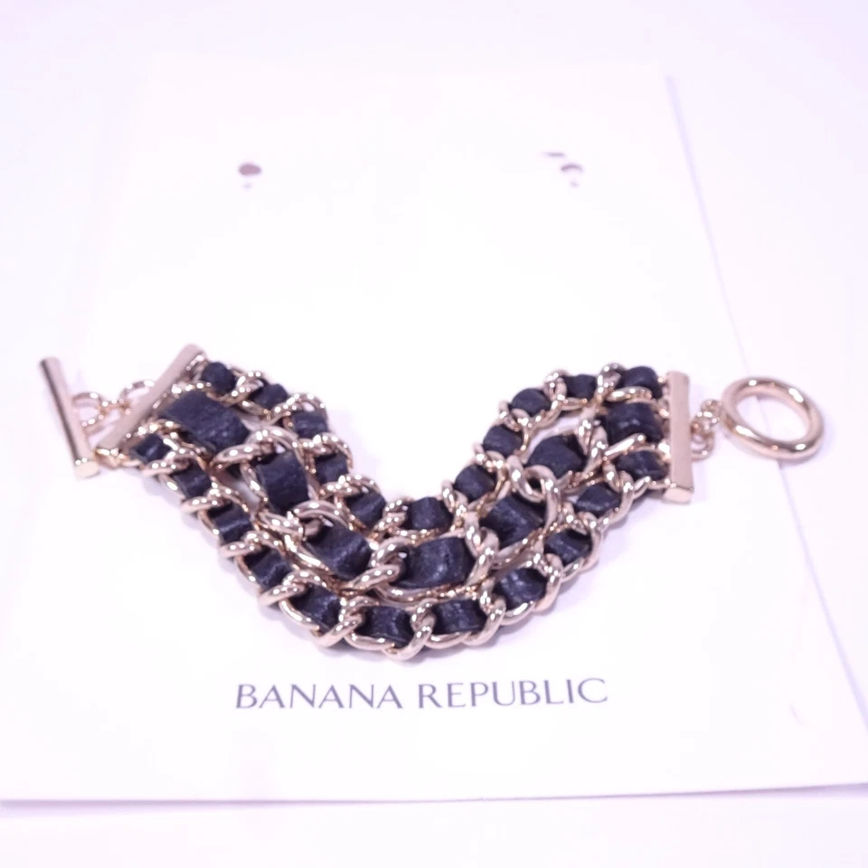 Banana Republic 女式皮革编织护目镜手链全新带标签 68 — 第 4/4 张图片