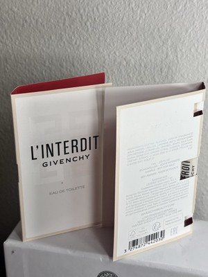 2 Givenchy L'Interdit Eau De Parfum Toilette EDT Sample Spray 0.03oz 1ml carded