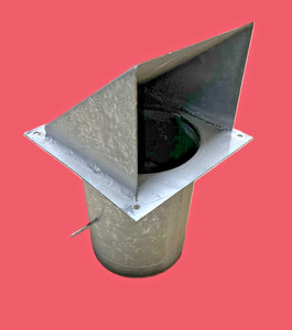 UNBRANDED HOODED WALL VENT MOUNT PLATE: 8" X 8"