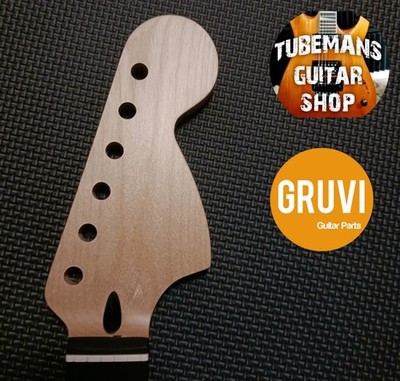 70s Style Strat Neck- Canadian Maple & Rosewood   Pre-drilled Heel