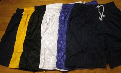 Men Shorts Jogging 2 Pocket Elastic Draw String Plain 100 Polyester 6 Pc 4 color