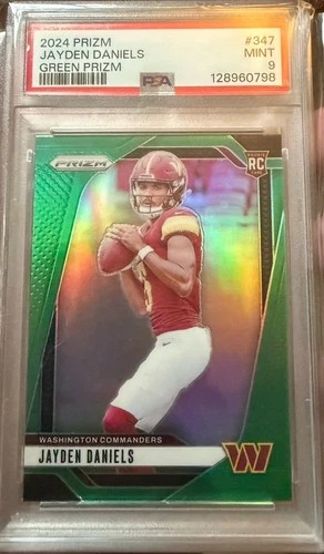 2024 Panini Prizm - Rookies Jayden Daniels #347 Green Prizm (RC)