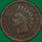 1883 Indian Head Cent Fine F Coin, Corrosion #35367