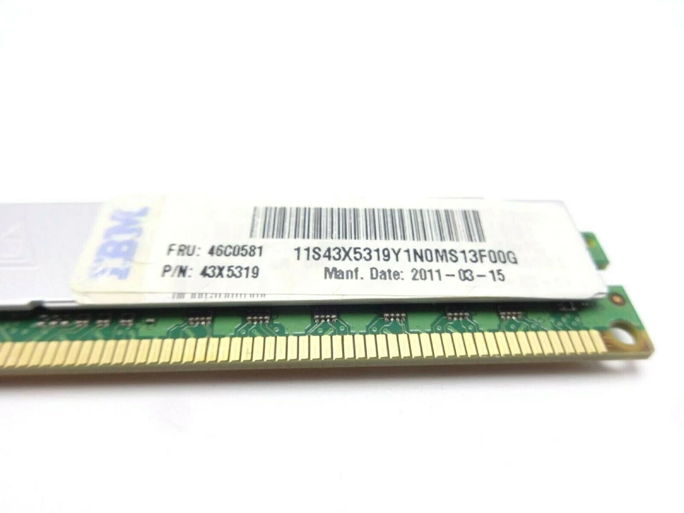 IBM 46C0581 8GB PC3L 8500 2Rx4 VLP Server Memory Dimm - Image 2 of 4