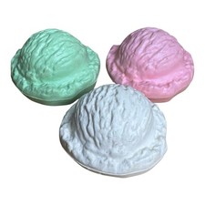 Vintage Fisher Price Fun Food Ice Cream Scoops White Green Pink Retro Kitchen