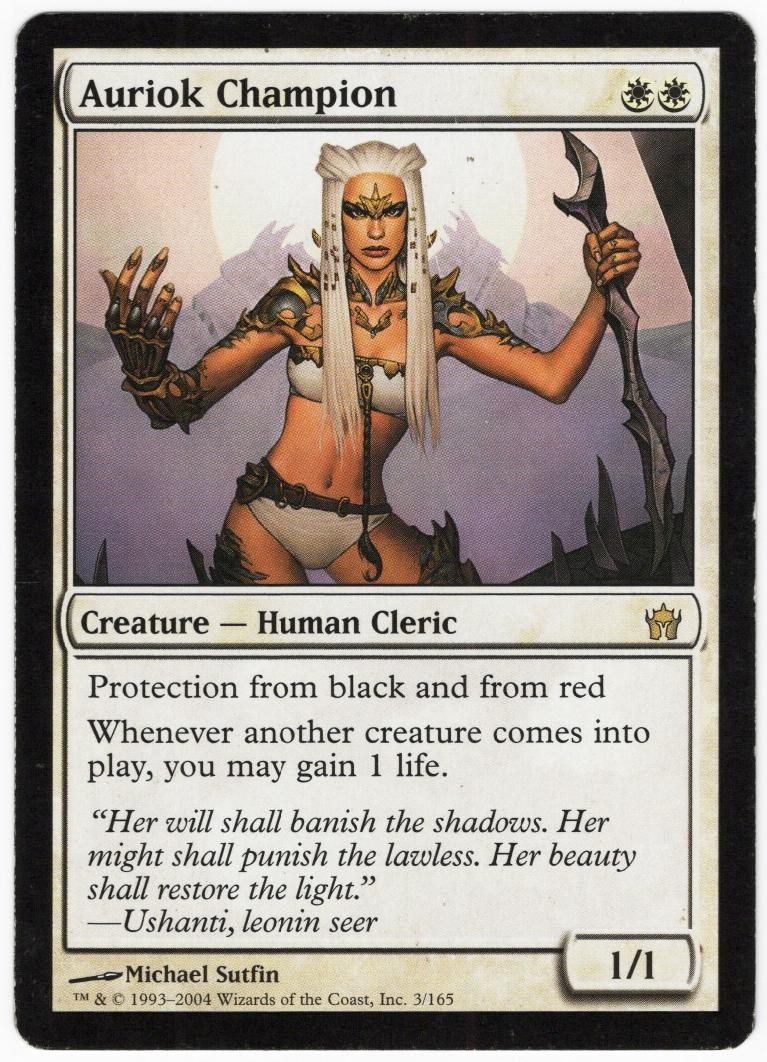 Auriok Champion 2004 Fifth Dawn White Rare Creature MTG LP AZ2