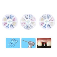 200Pcs/pack Dental Fiber Post Kits Screw/Straight Post Quartz Glass Thread Pile