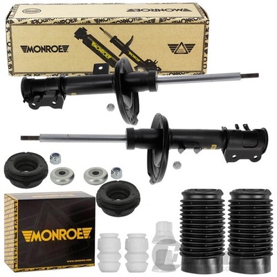 MONROE STOSSDÄMPFER+DOMLAGER+PROTECTION KIT VORNE passend für FIAT 500 FORD KA