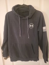 Under Armour Women  s Black Weathered Flag Freedom Hooded Sweatshirt