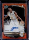 2025-26 Bowman Nate Ament Chrome Auto Orange Shimmer Refractor 1st Prospect #/25