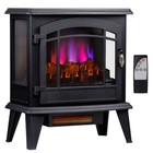 20 Inch Electric Fireplace Stove Freestanding Heater 3 Level Flame Effect Timer