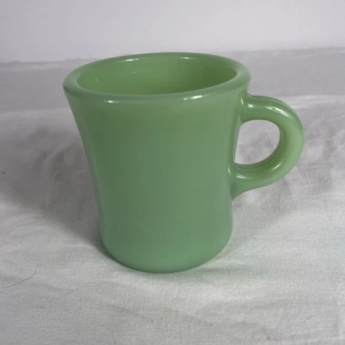 Fire King Oven Ware Jadeite Coffee Mug Thick Heavy C Handle Vintage