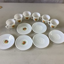 6 Demitasse Tea Cups  Saucers Child Size
