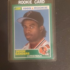 SCORE 1989 Score Deion Sanders Rookie #246 Atlanta Falcons NFL Football Card