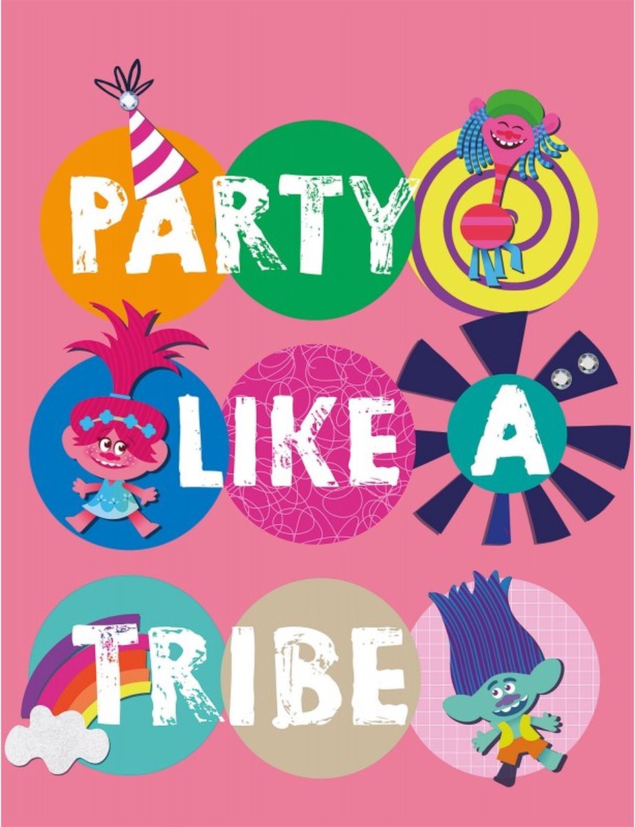 ШЕЗЛОНГ в клетку TROLLS WORLD TOUR Party Like a Tribe 150х100 см ОРИГИНАЛ 5590₽