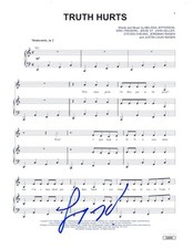 Lizzo Signed Autograph Truth Hurts Sheet Music - Cuz I Love You w/ JSA COA