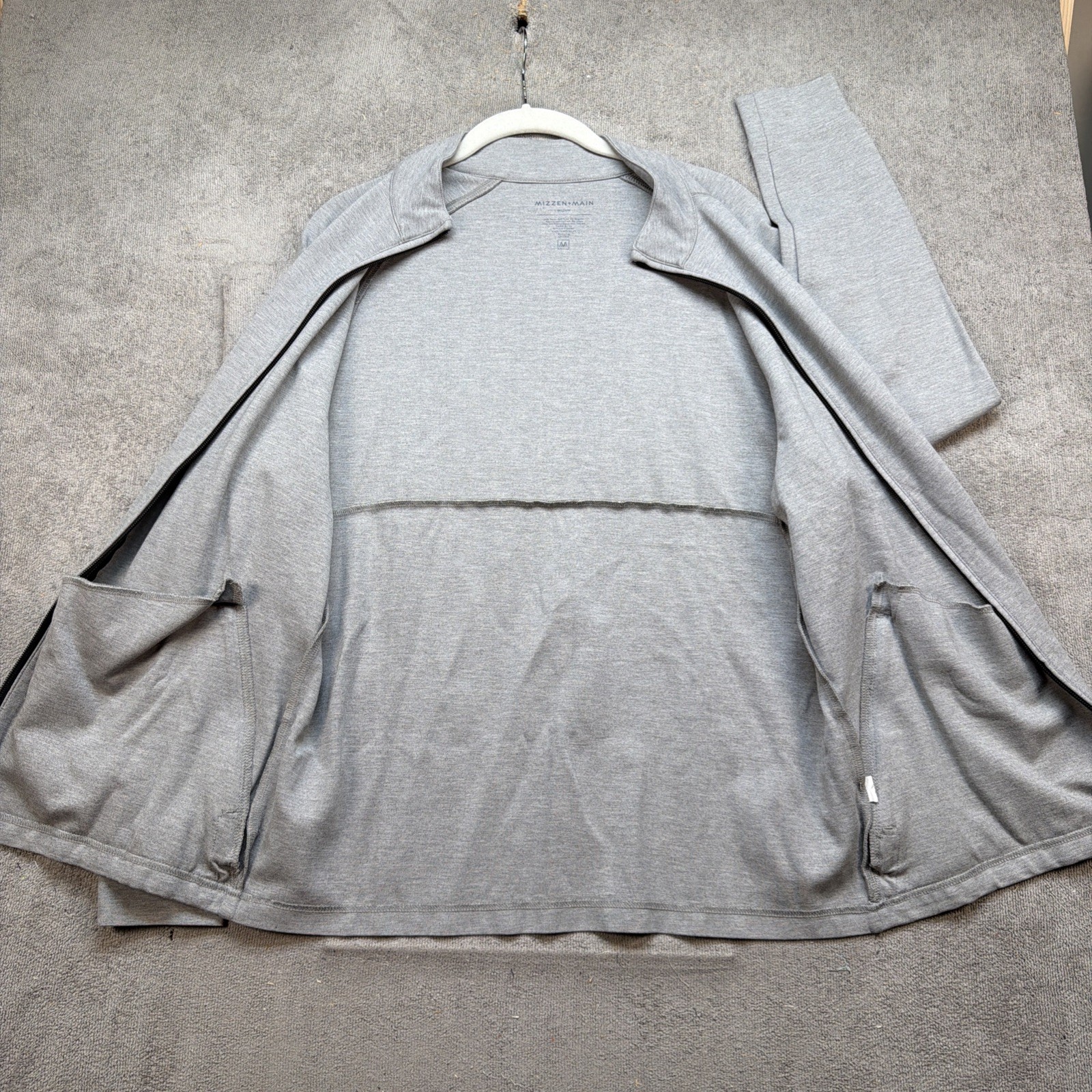 Mizzen+Main Performance Full Zip Jacket Gray Ligh… - image 5