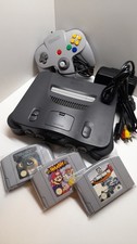 Nintendo 64 N64 Console Bundle with 3 Games Including super smash bros Tested