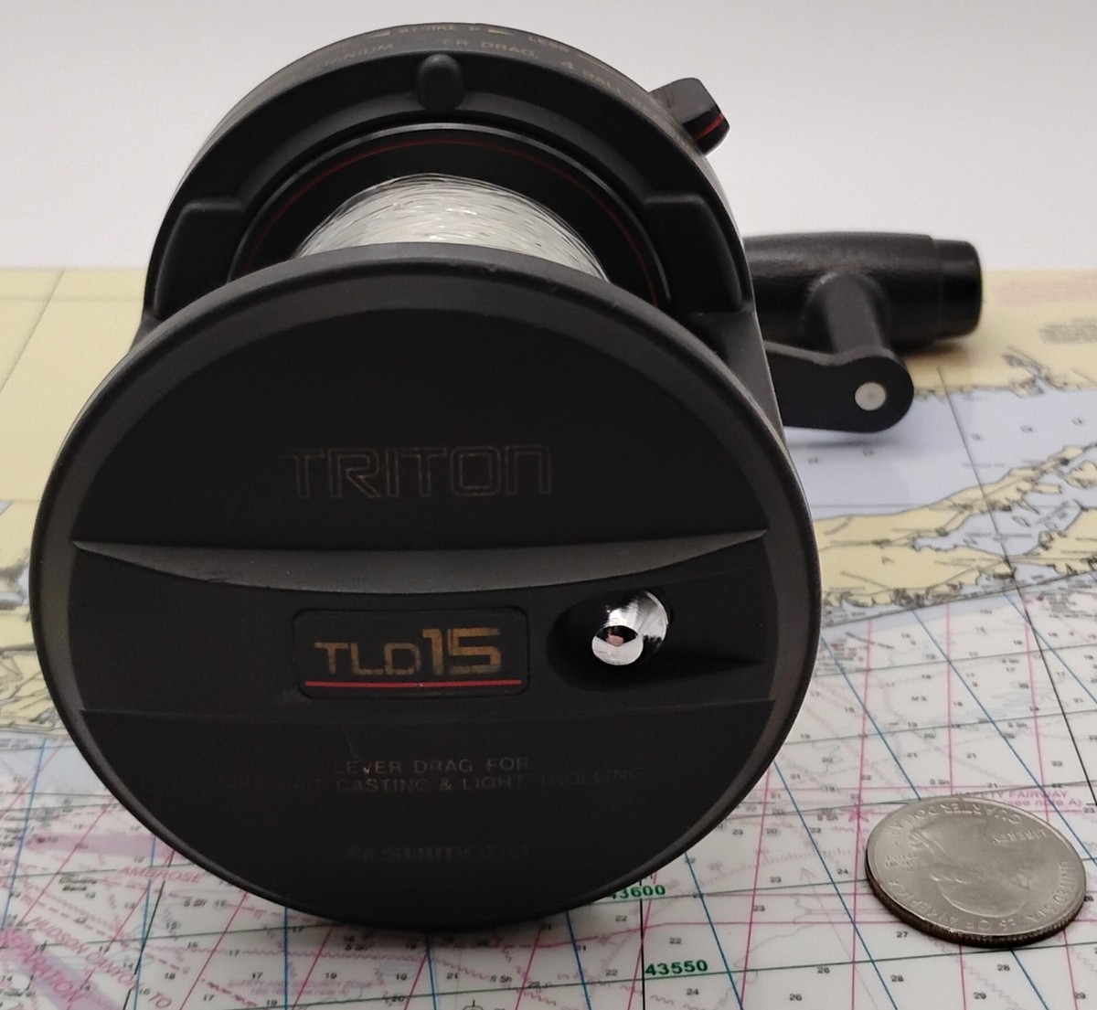 SHIMANO TRITON TLD-15 LEVER-DRAG CONVENTIONAL FISHING REEL w/20lb