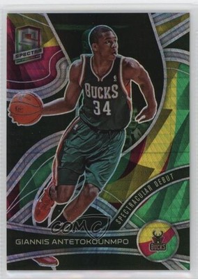 2021 Panini Spectra Asia Red & Yellow Prizm 24/75 Giannis Antetokounmpo #159 hs9