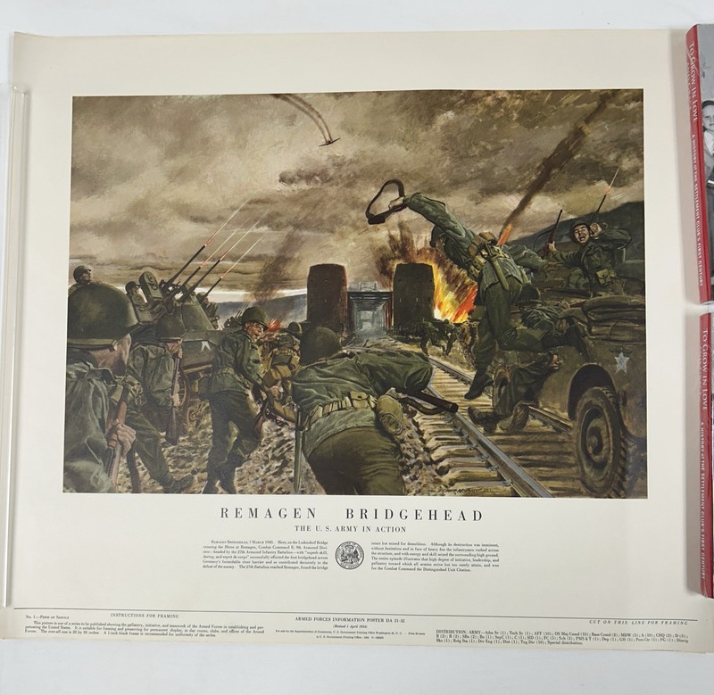 1950s US ARMY IN ACTION POSTERS COMPLETE LOT OF 14 - UNTRIMMED GPO FIRST EDITION