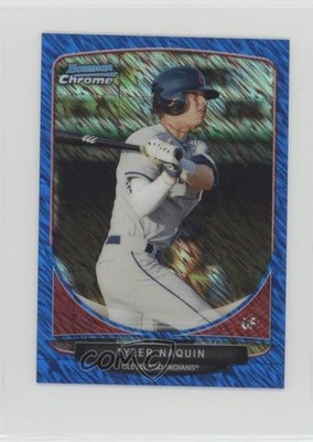 2013 Bowman Cream of the Crop Chrome Mini Refractor Blue Wave Tyler Naquin k0w