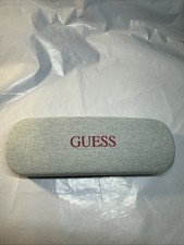 Guess gray hard eye glass case with Logo New