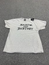 Thrasher Magazine Men's Short Sleeve T-Shirt Skate and Destroy Size XL Gray