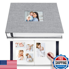 HoneyTolly Large Self-Adhesive Photo Album w/Display Window, DIY Scrapbook 4x6/8