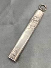 ELEGANT ART NOUVEAU ROSE PENCIL HOLDER IN SOLID SILVER / STERLING