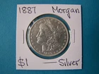 US COINS 1887 YEAR  MORGAN DOLLAR NICE SILVER COIN.