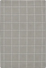 10x13 Milliken Gray Geometric Area Rug Pane Plaid QUARTZ - Aprx 10 9 x 13 2